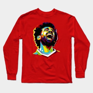 mohamed salah wpap pop art Long Sleeve T-Shirt